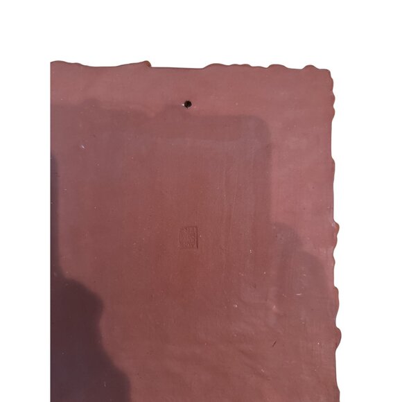 Tile Grape & Leaf Ceramic Framed Mirror Signed READ - Picture 6 of 9